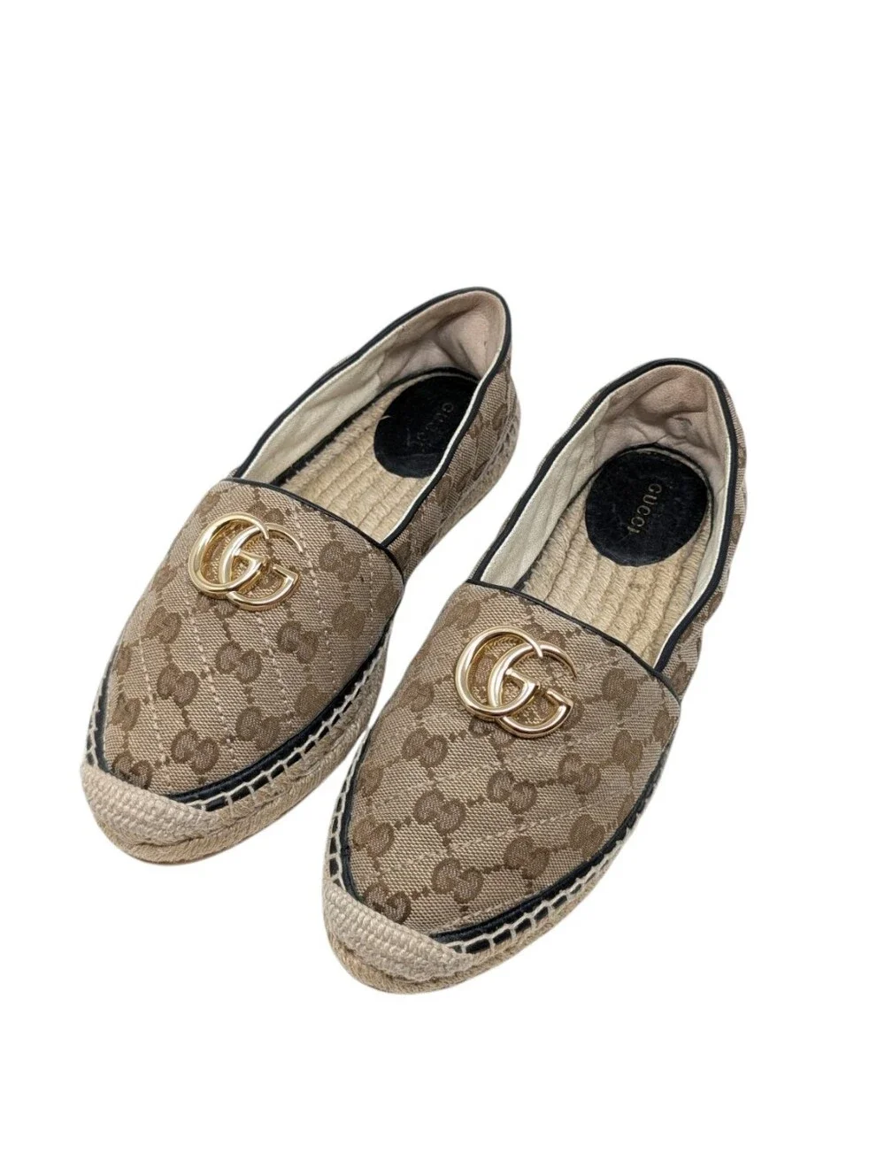 Gucci GG Marmont Monogram Matelasse Canvas Espadrille Size EU 38.5